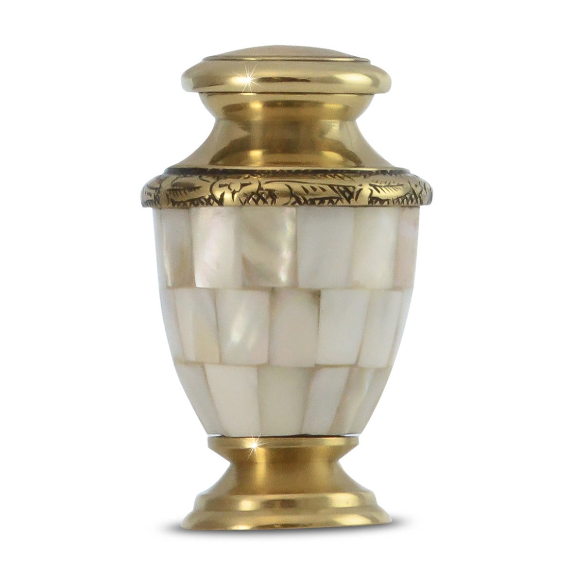 Regal Mother of Pearl Brass Keepsake