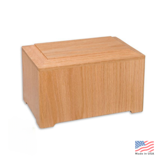 Marquette Oak Wood Urn